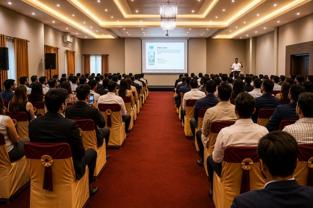 Corporate presentation in the banquet hall