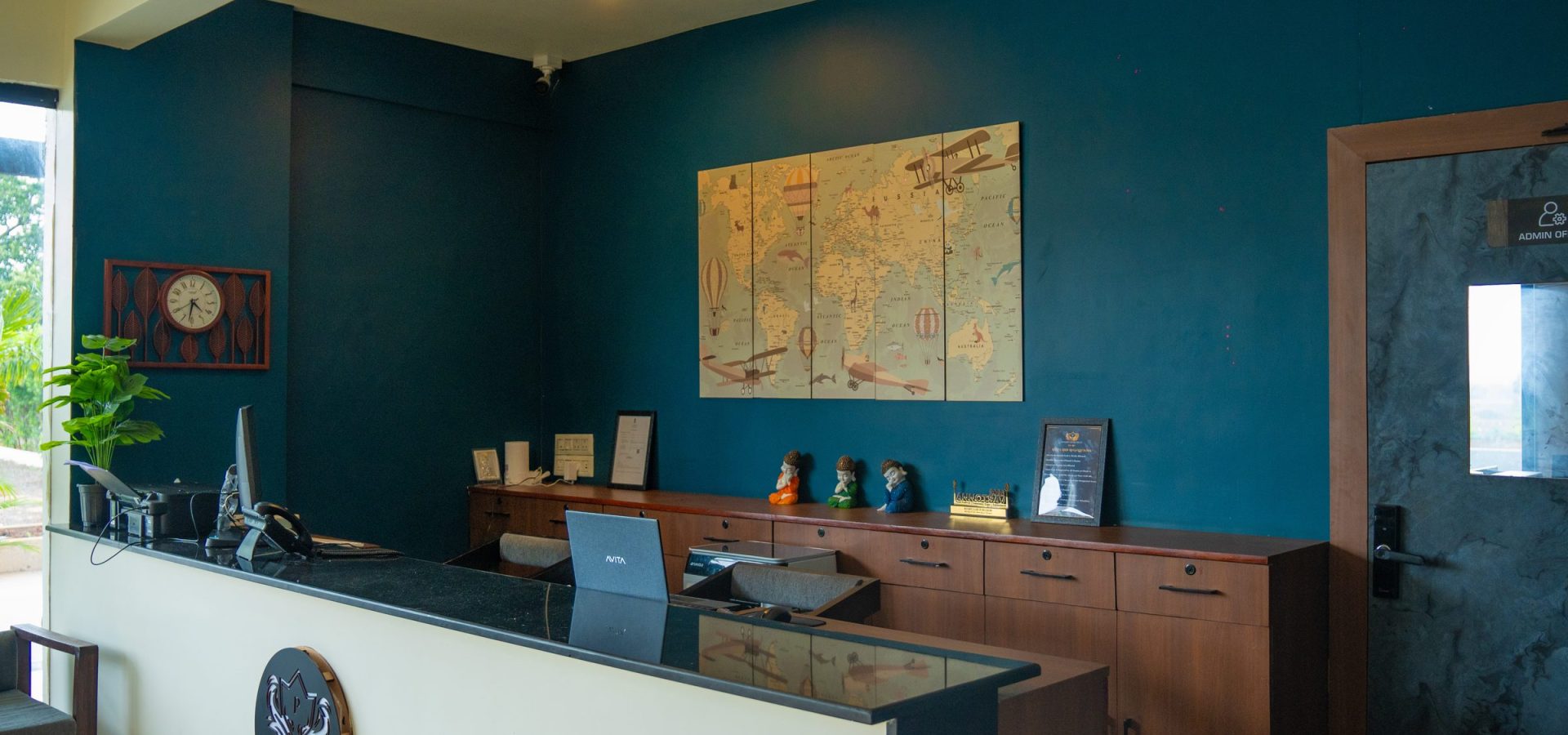 Reception desk at Prakruthi Retreat